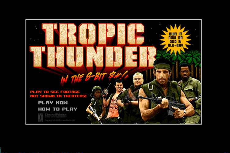 Tropic Thunder 8-Bit Style Viral Game