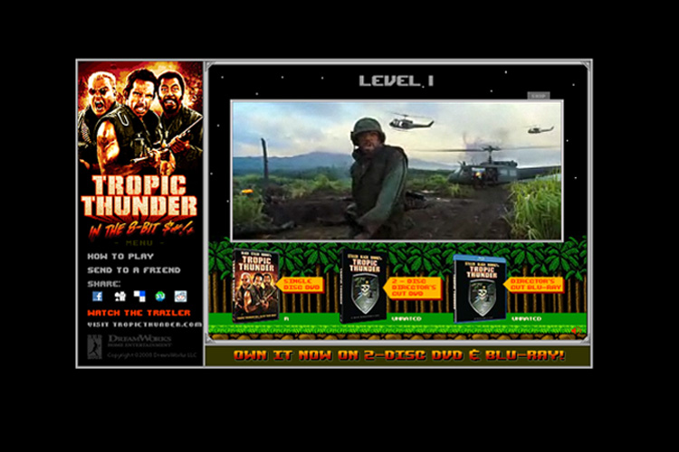 Tropic Thunder 8-Bit Style Viral Game