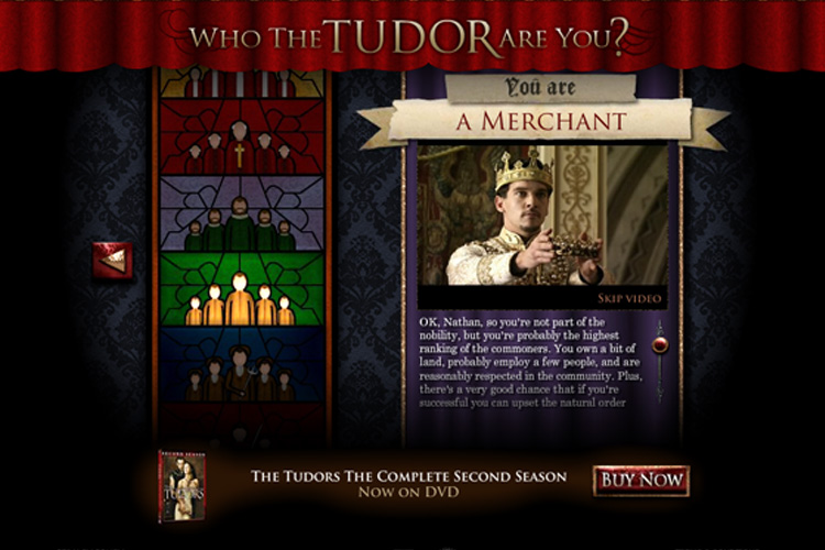 Who the Tudor are You? Website